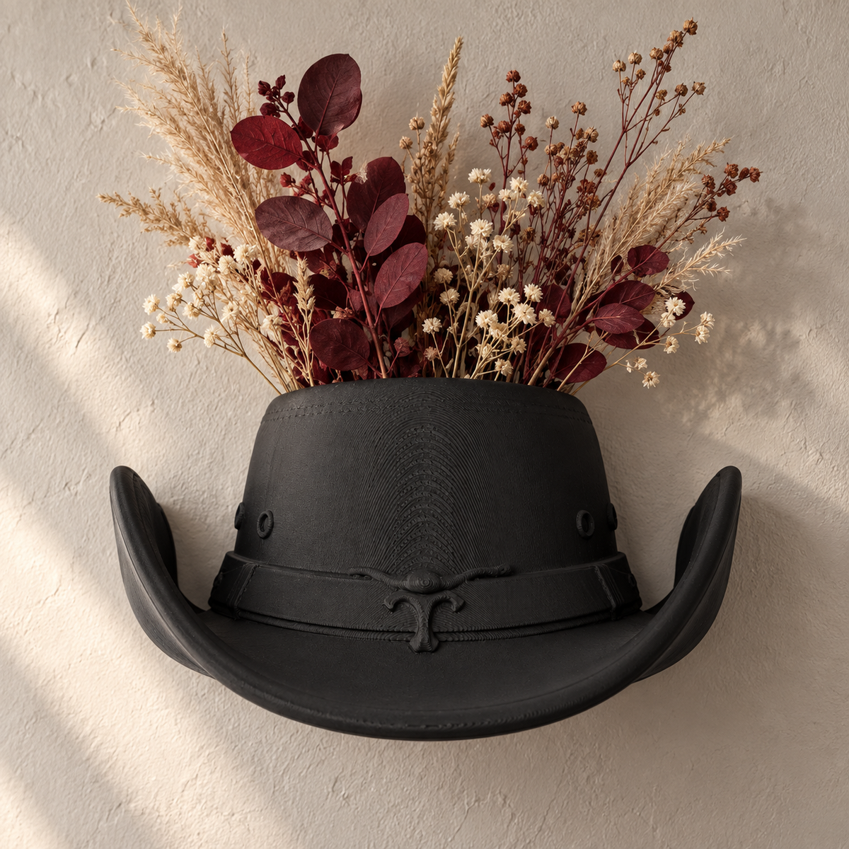 Cowboy Hat Wall Vase