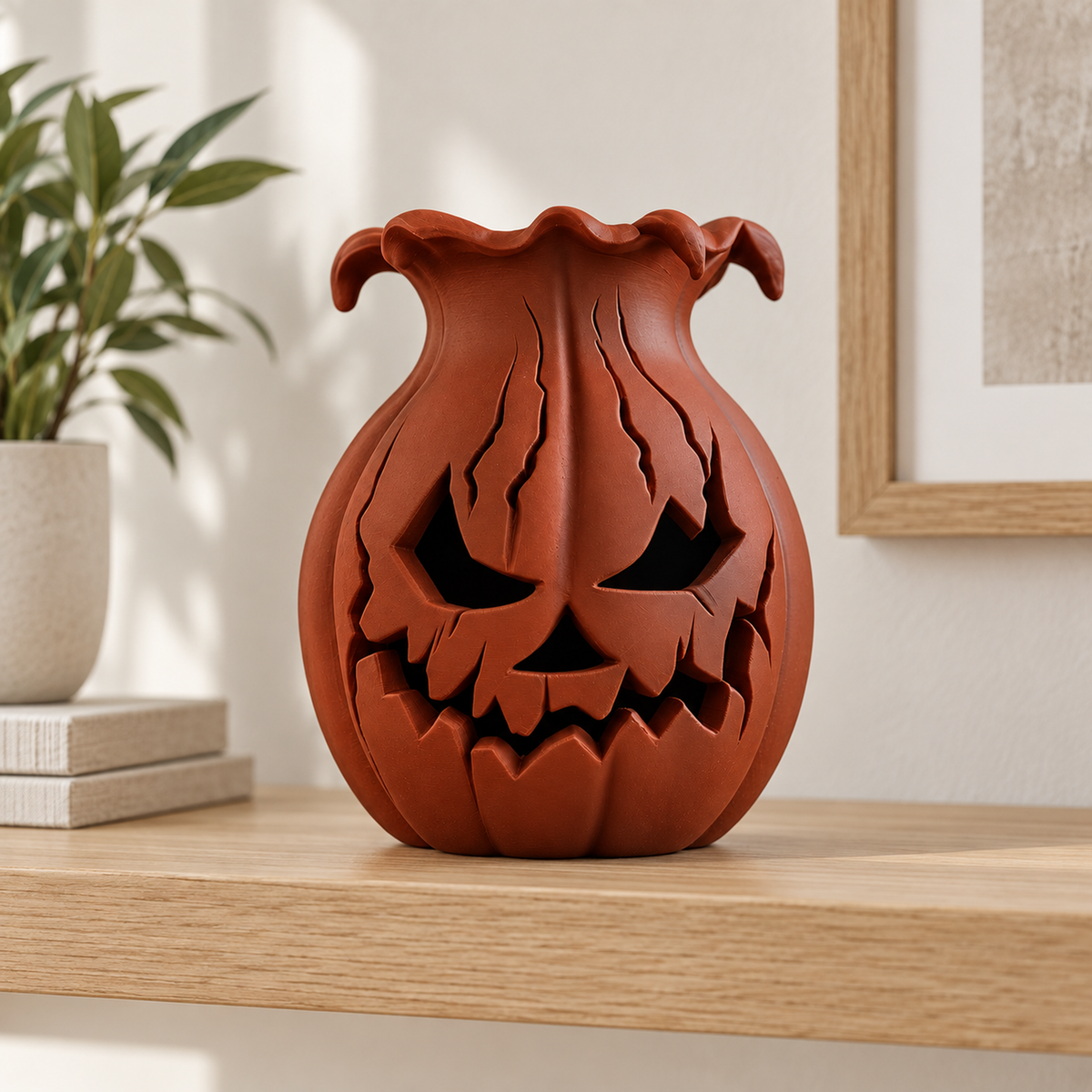 Creepy Pumpkin Vase