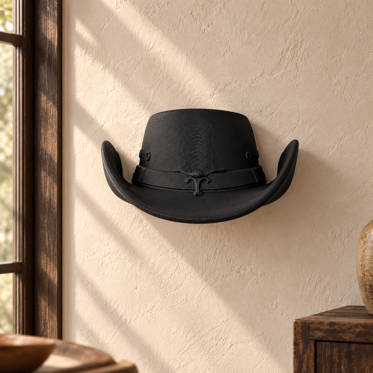 Cowboy Hat Wall Vase