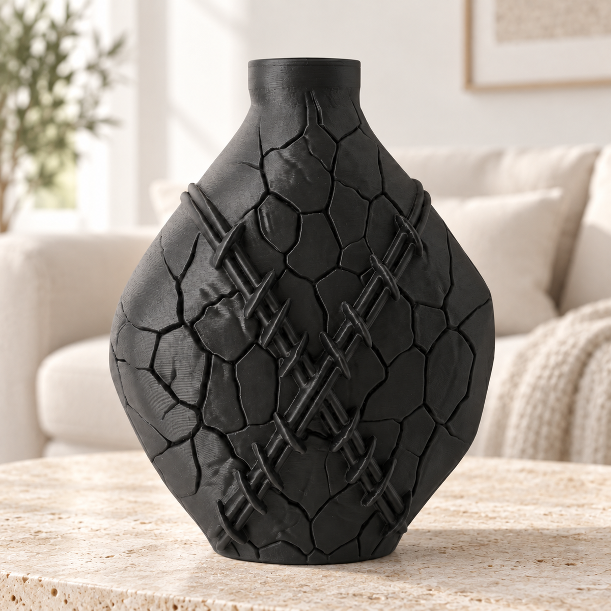 Cracked Stitch Vase