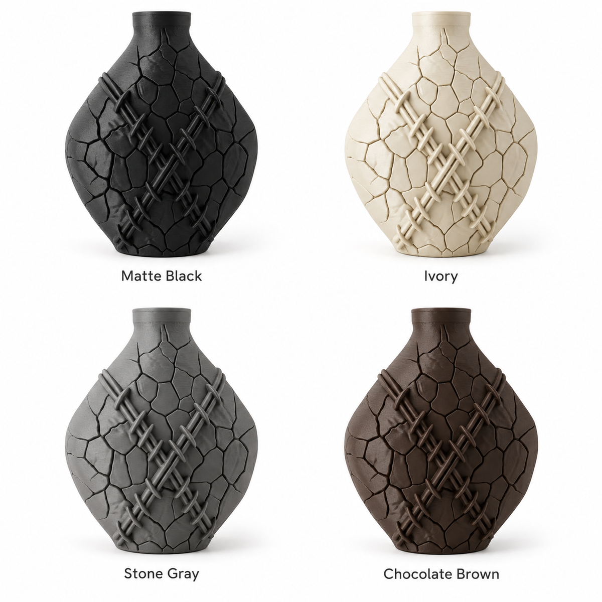 Cracked Stitch Vase