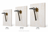 ONE MORE STRIKE Gold — Size comparison, 16 × 24, 20 × 30 and 24 × 36 inches